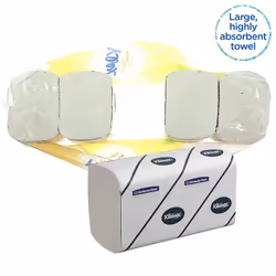 Kleenex Ultra Folded Hand Towels, Paper Towels with Airflex * Absorption Technology, 2-Ply, 5 x 124 Sheets of Paper, White, 7979