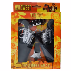 Wild West Twin Cowboy Gun & Holster Set Dress Up