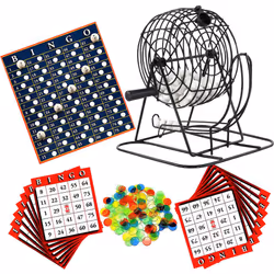 MY Children's Deluxe Metal Bingo Game | Traditional Family Party Game