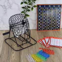 MY Children's Deluxe Metal Bingo Game | Traditional Family Party Game