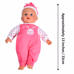 KandyToys 13" Inch Soft Bodied Vinyl Baby Doll with Accessories | Dolls For Girls & Boys