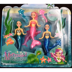 KandyToys Mermaid Princess Dolls (3 in a pack)