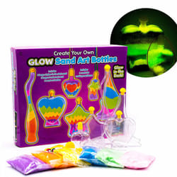 Childrens Bottle Glow Sand Art Set Make Your Own Activity Craft Kit Play Set