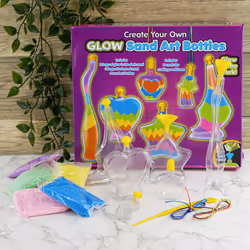 Childrens Bottle Glow Sand Art Set Make Your Own Activity Craft Kit Play Set