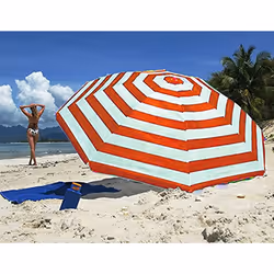 Tilting Umbrella Parasol Sun Shade Protection UPF40 - Colour May Vary