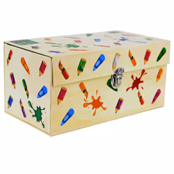 54 Pieces Kids Art Artist Set in a Box with Drawers Pens Pencils Crayons Paints