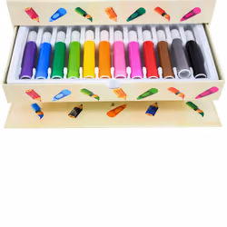 54 Pieces Kids Art Artist Set in a Box with Drawers Pens Pencils Crayons Paints