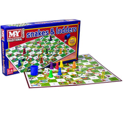 Kids Snakes and Ladders Board Game Traditional Children Games Play Set