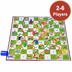 Kids Snakes and Ladders Board Game Traditional Children Games Play Set
