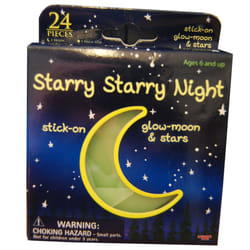 Starry Starry Night 24 Stick-On Bedroom Moon, Stars, Galaxy Mix