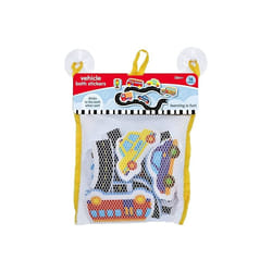 16pc Eva Bath Toys - Vehicles - Hanging Net Bag