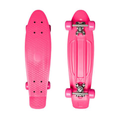 X-Skate Complete 22" Pink Plastic Retro Beginner Skateboard for Kids Teenagers & Adults Waffle-Style Deck ABEC 7