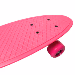X-Skate Complete 22" Pink Plastic Retro Beginner Skateboard for Kids Teenagers & Adults Waffle-Style Deck ABEC 7