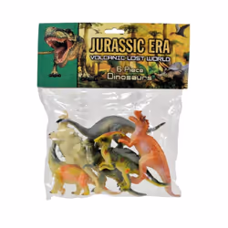 Large Bag of Jurassic Dinosaurs With 6 Figures