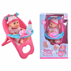 30cm Baby Doll High Chair Playset