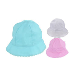 Baby Bucket Hat 48Cm With Frilly Edge Assorted Colour