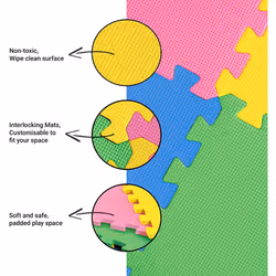 M.Y Interlocking Foam Play Mats  (18 Pieces)