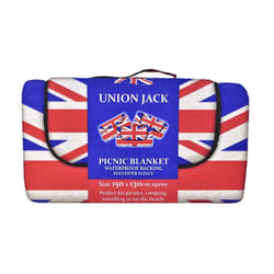 Union Jack Waterproof Fleece Picnic Blanket 150Cm X 130Cm
