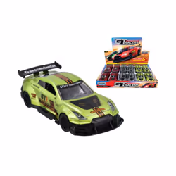 Die-Cast Pull Back GT Racer Assorted Coloured Race Cars