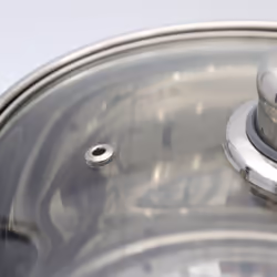 Buckingham Deep Saucepan Set Stainless Steel Cooking Pots with Glass Lids 3-Piece Kitchen Essential