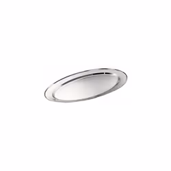 Buckingham Oval Serving Tray Platter Stainless Steel Durable for Dining Parties - 20cm
