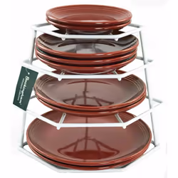 Buckingham 4 Tier Corner Plate Kitchen Organiser - White