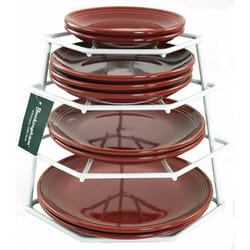 Buckingham 4 Tier Corner Plate Kitchen Organiser - White
