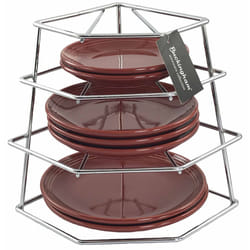 Buckingham 4 Tier Corner Plate Kitchen Organiser - Chrome