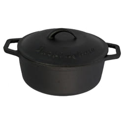 Buckingham Pre-Seasoned Cast Iron Casserole Dish Heavy-Duty Casserole Pot for Healthy Flavour-Rich Cooking 25 cm