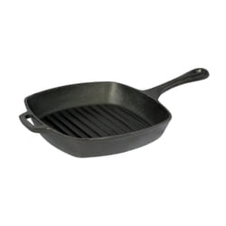 Buckingham Pre-Seasoned Cast Iron Square Grill Pan Heavy-Duty Griddle for Healthy Flavourful Cooking 24 Cm