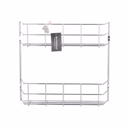 Buckingham Spice Herb Chrome Rack Wall or Cupboard Door Mount Premium Heavy-Gauge Storage for Herbs Jars and Packets 40.5 cm  ...