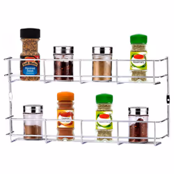 Buckingham Tier Premium Spice & Herb Rack for Kitchen Storage Holds up to 16 Jars Organiser - 2 Tier
