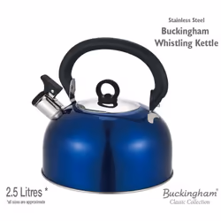 Buckingham Camping Whistling Kettle 2.5 L - Met Blue