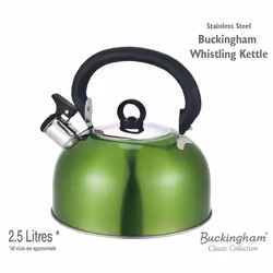Buckingham Camping Whistling Kettle Met Green 2.5 L