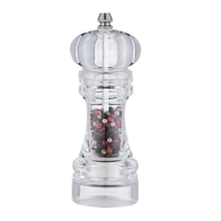 Buckingham Premium Acrylic Salt and Pepper Mill Durable Ceramic Grinders Adjustable Coarseness Easy Refill Elegant Transparent Design