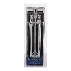 Buckingham Premium Acrylic Salt and Pepper Mill Clear Contemporary Design Adjustable Coarseness & Ceramic Mechanism Easy Refill Compact & Stylish