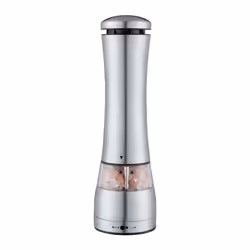 Buckingham Electric Salt and Pepper Mill set Battery Operated with Soft-Touch Push Button Adjustable Coarseness