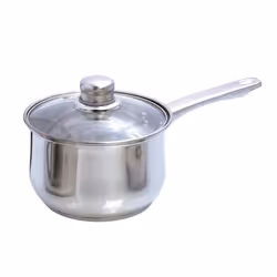 Buckingham Deep Induction Saucepan Cooking Pot with glass lid Premium Quality 2 Litres