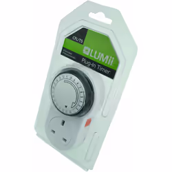Lumii 24Hr Manual Timer - White/Black