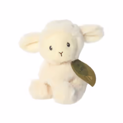 AURORA, 23367, ebba Baby Eco Laurin Lamb Rattle, 6In, Recycled Soft Toy, White