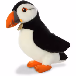 AURORA 26264, 26325, MiYoni Puffin, 10.5In, Soft Toy, Black and White, Multi coloured