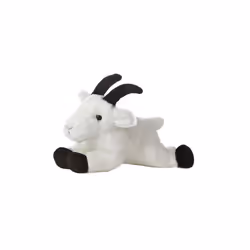 8" White Mini Flopsie Goat Soft Toy - Aurora Plush World New