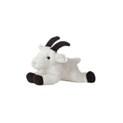 8" White Mini Flopsie Goat Soft Toy - Aurora Plush World New