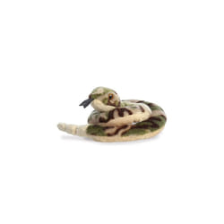 Aurora, 31839, Mini Flopsie Slick Snake, 8In, Eco-friendly soft toy, Green & Brown