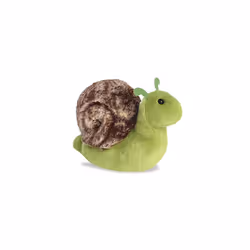 Aurora, 31859, Mini Flopsie Slow Snail, 8In, Eco-friendly soft toy, Green & Brown