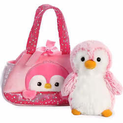 AURORA, 32832, Fancy Pal, Peek-A-Boo Penguin, 8In, Soft Toy, Pink