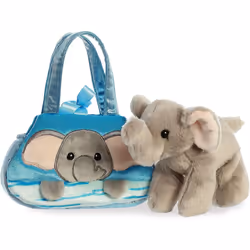 AURORA, 32839, Fancy Pal, Peek-a-Boo Elephant, 8In, Soft Toy, Grey, Blue