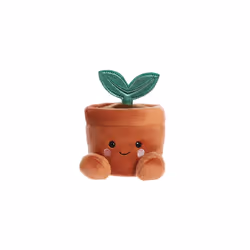 Aurora, 33793, Palm Pals Terra Potted Plant, 5In, Soft Toy, Brown