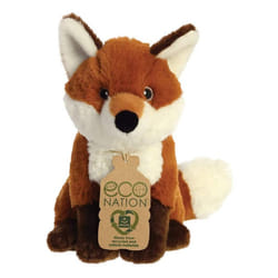 AURORA, 35009, Eco Nation, Fox, 9In, Soft Toy, Brown & White, Red & White