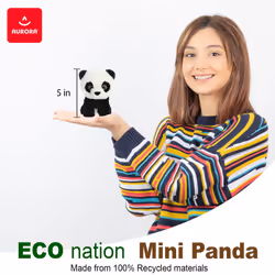 Aurora, 35070, Eco Nation Mini Panda, 5In, Soft Toy, Black & White